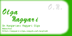 olga magyari business card